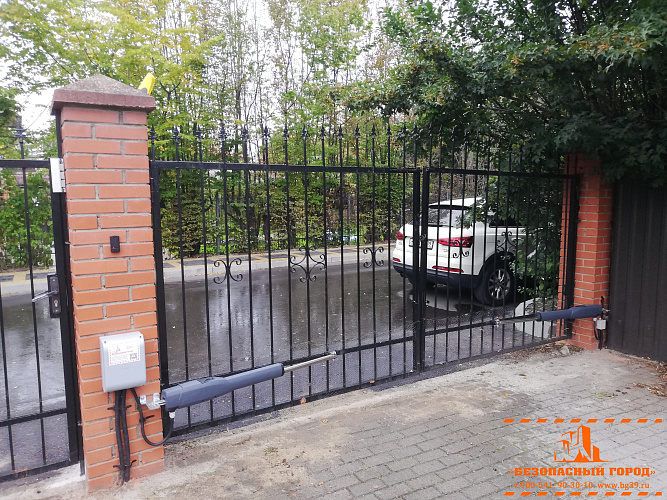 Установка автоматики для распашных ворот 